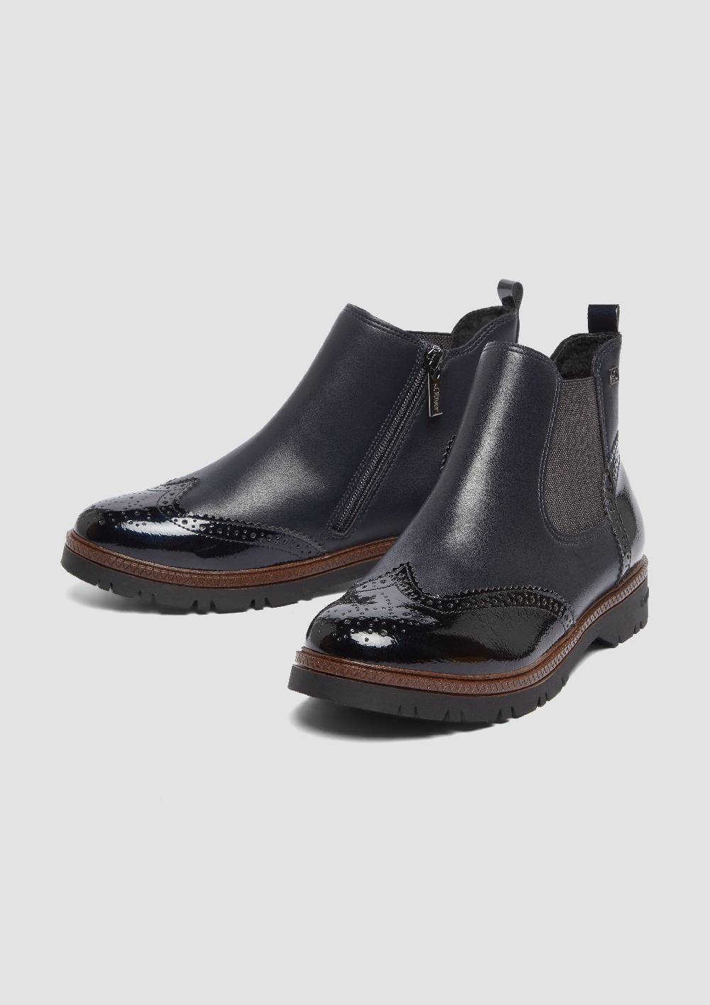 s.Oliver Chelsea Boots in Leder-Optik Großer Ausverkauf