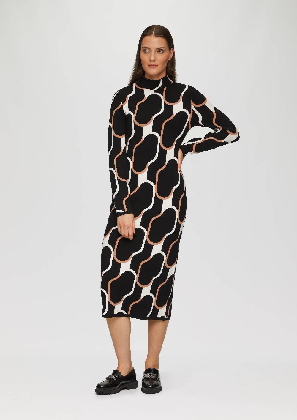 s.Oliver Strick-Kleid mit Stehkragen Riesige Ersparnisse