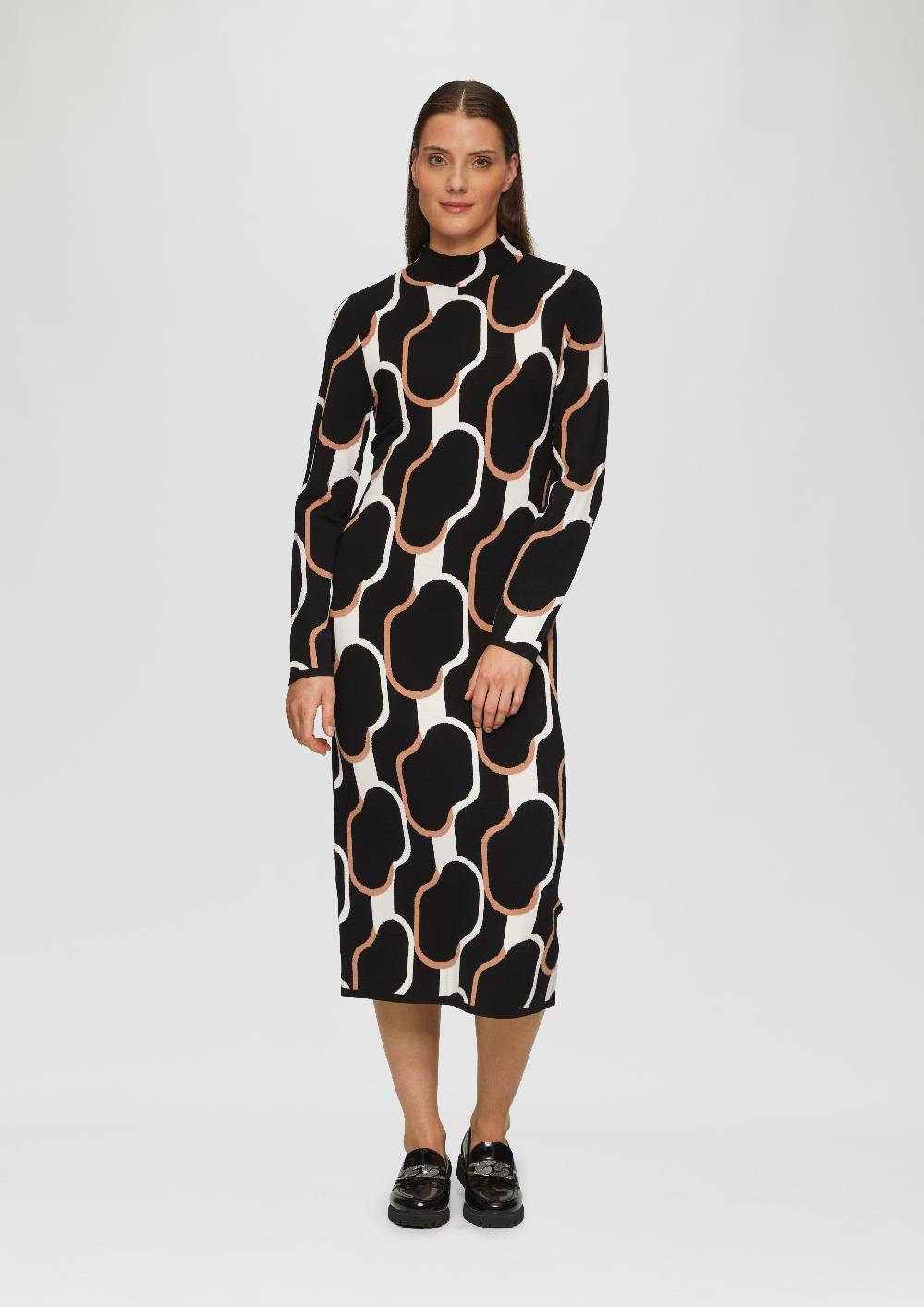 s.Oliver Strick-Kleid mit Stehkragen Riesige Ersparnisse