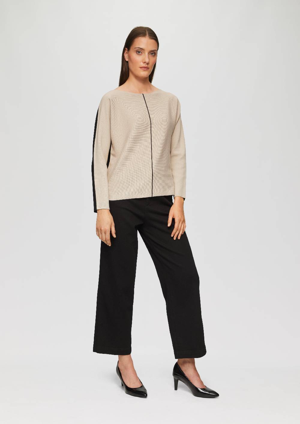 s.Oliver Modischer Strickpullover mit Fledermausärmel Tiefpreis