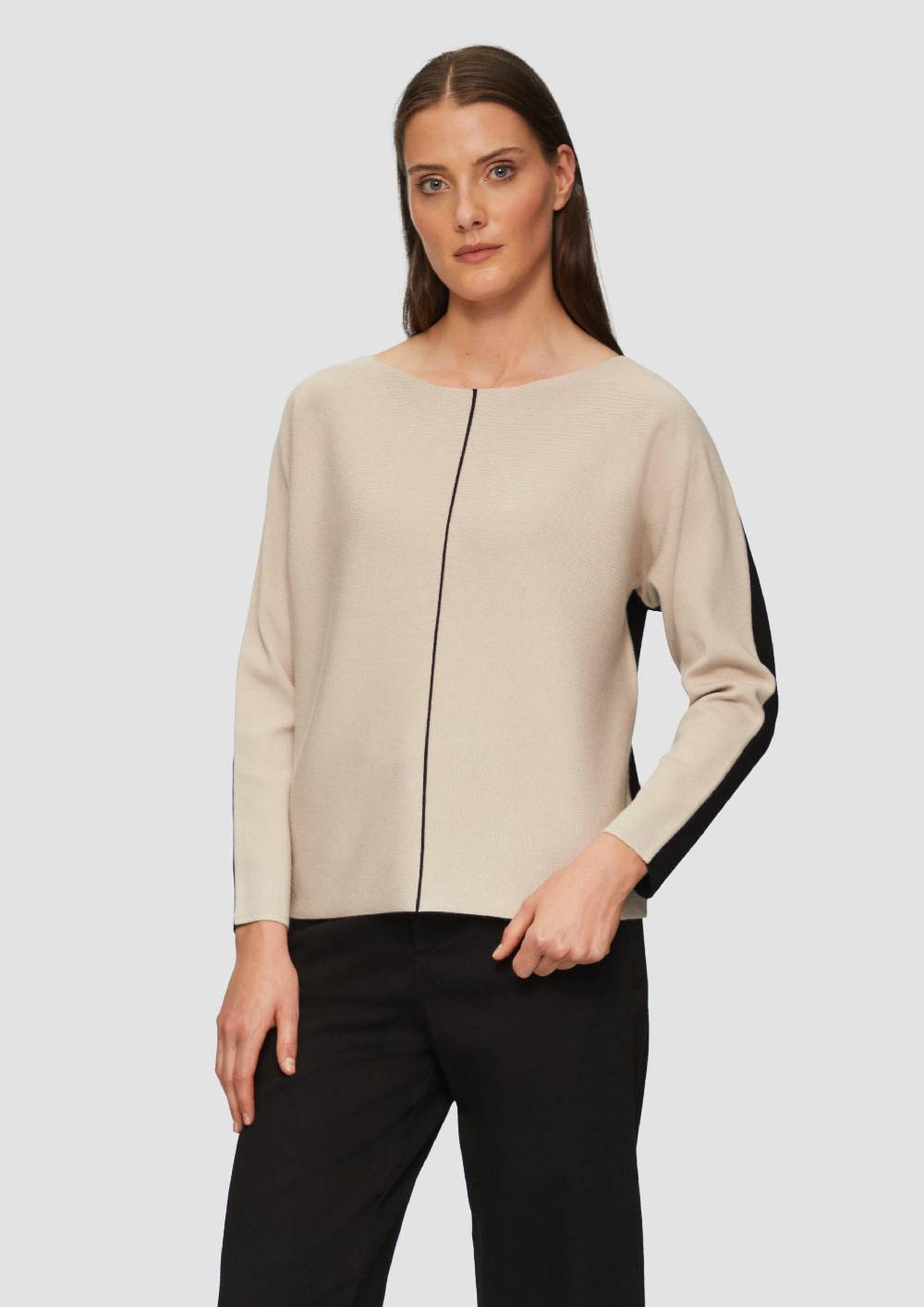 s.Oliver Modischer Strickpullover mit Fledermausärmel Tiefpreis