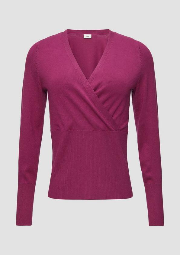 s.Oliver Feinstrickpullover in Wickel-Optik