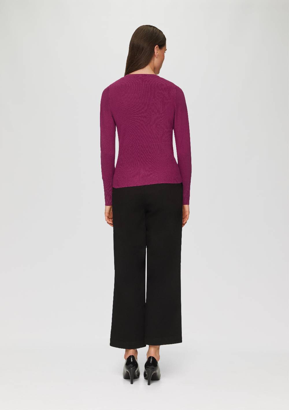 s.Oliver Feinstrickpullover in Wickel-Optik Super Sparpreis