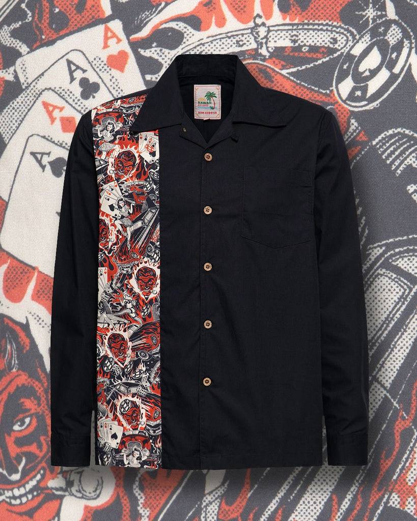 Queen Kerosin Panel Hemd «Rockabilly» Exklusive Angebote