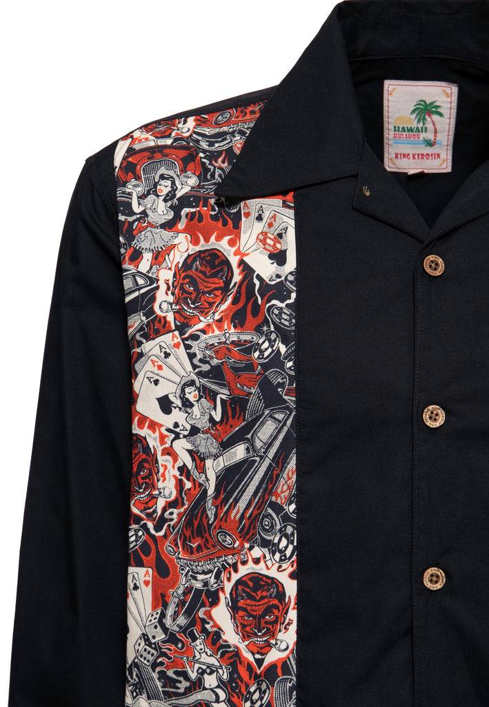 Queen Kerosin Panel Hemd «Rockabilly» Exklusive Angebote