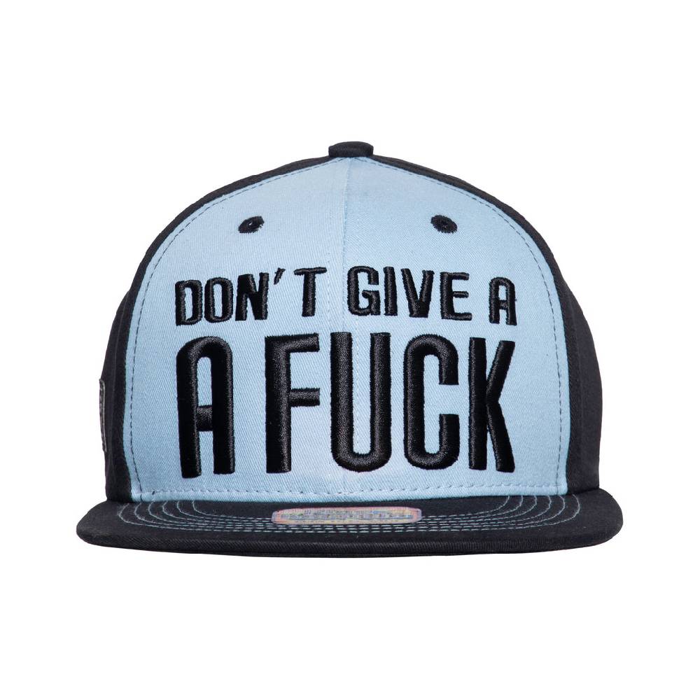 Queen Kerosin Flat Brim Cap «Don't Give A Fuck» Räumungsverkauf
