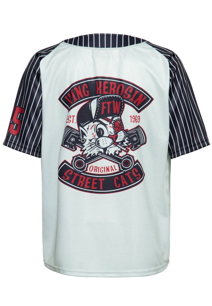 Queen Kerosin Baseballhemd «Street Cats» Super Rabatt