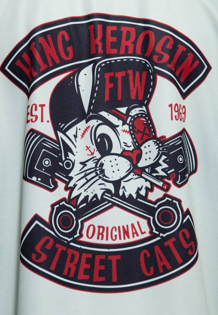 Queen Kerosin Baseballhemd «Street Cats» Super Rabatt