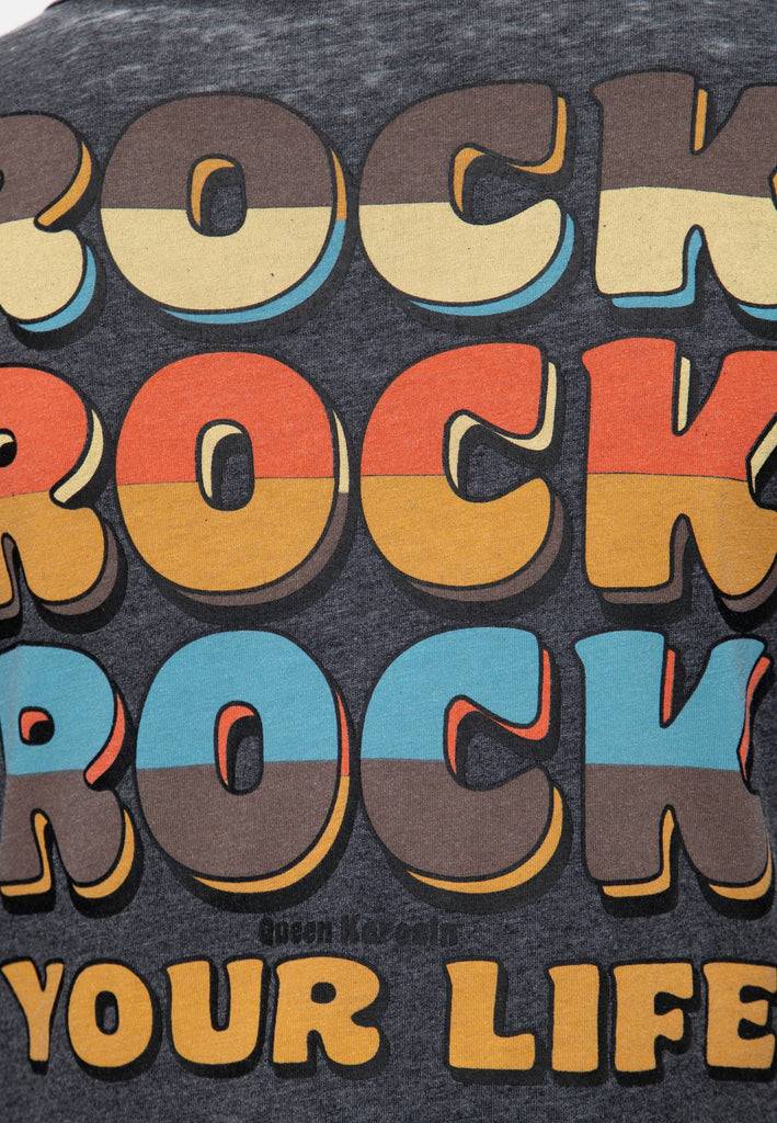Queen Kerosin Enzym Wash Langarmshirt «Rock Your Life» im Angebot