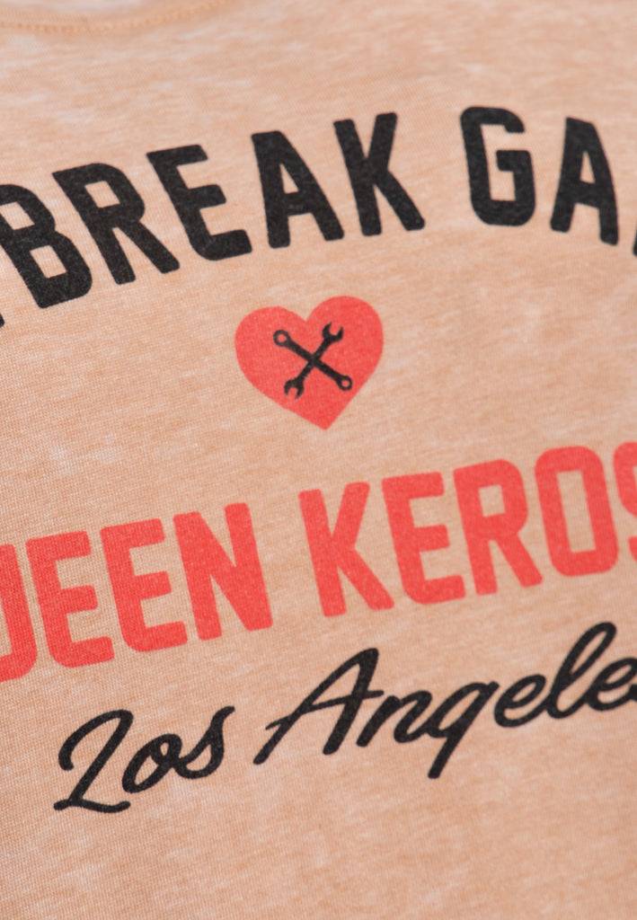 Queen Kerosin Enzym Wash T-Shirt «Heartbreak Garage» Günstiger Verkauf