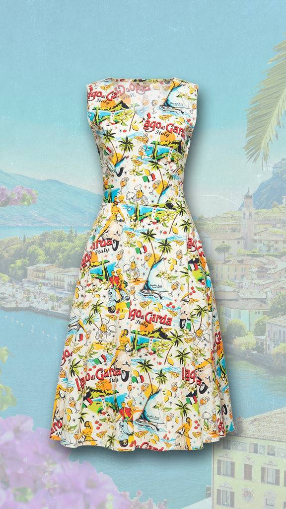 Queen Kerosin Swingkleid «Lago di Garda» Flash Sale