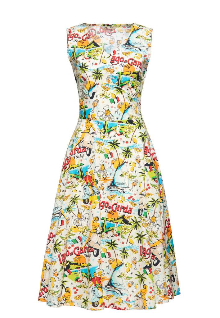 Queen Kerosin Swingkleid «Lago di Garda» Flash Sale