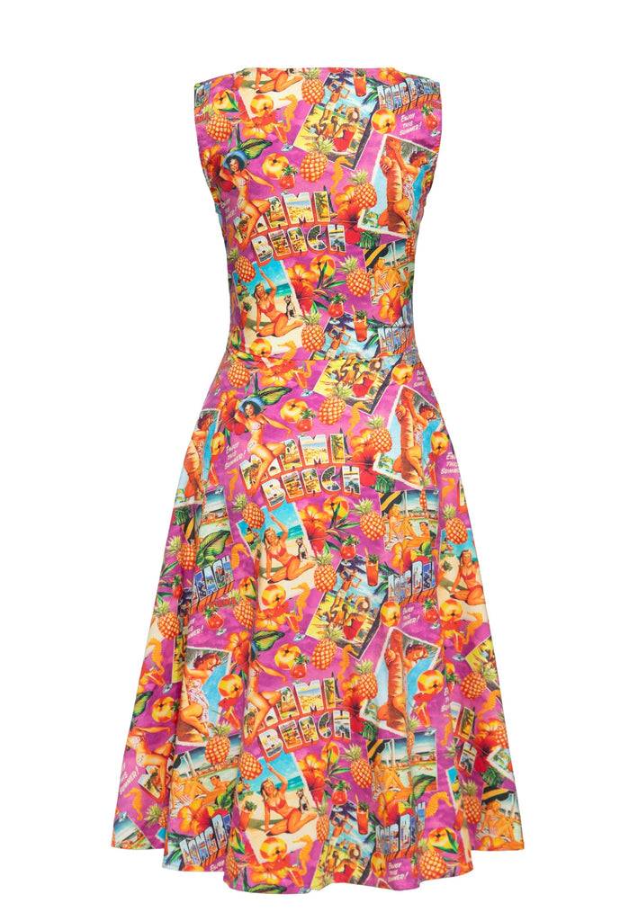 Queen Kerosin Swingkleid «Miami & Long Beach» Begrenztes Angebot