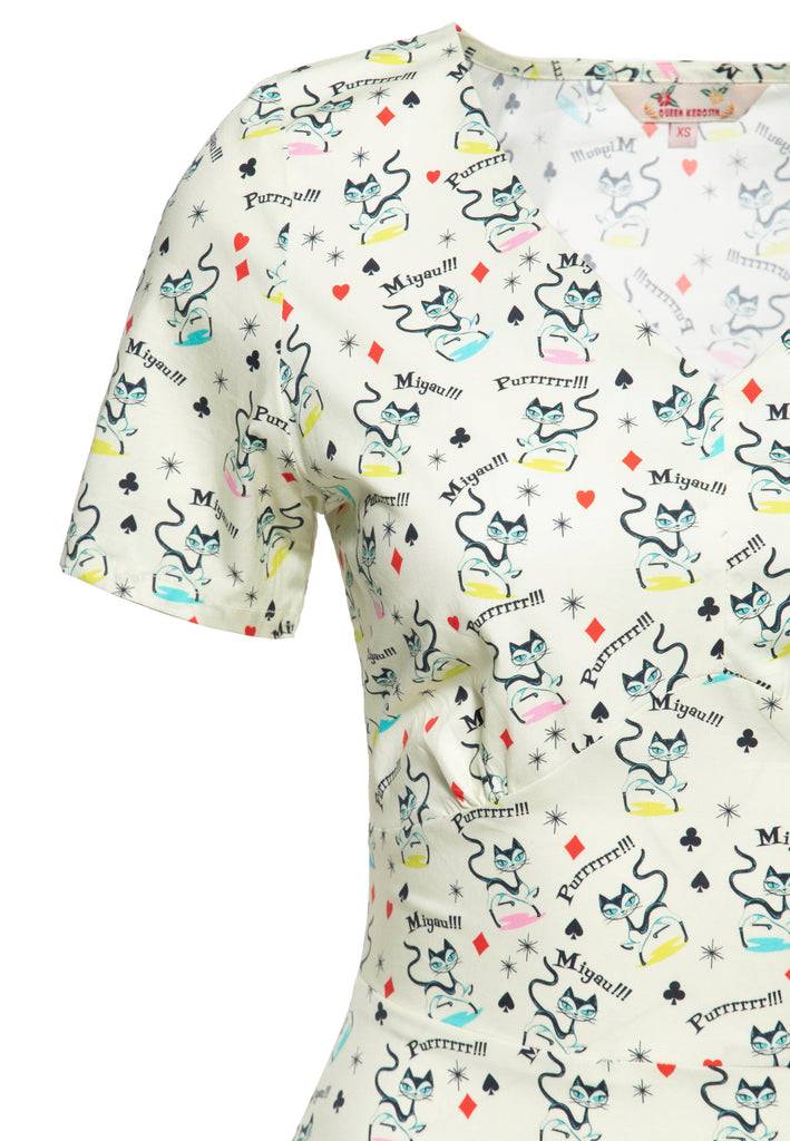 Queen Kerosin Swingkleid «Retro Cats» Weihnachtsangebot