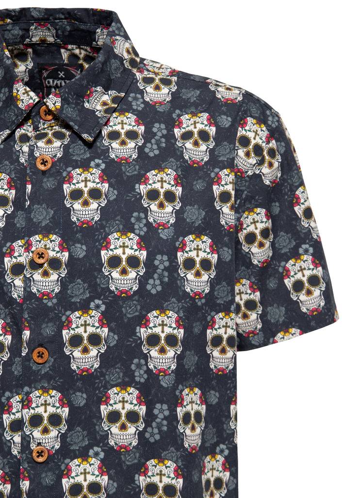 Queen Kerosin Hemd «Calavera» Lagerräumung