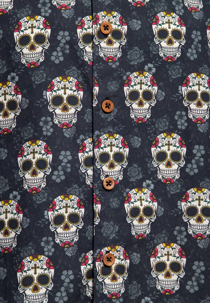 Queen Kerosin Hemd «Calavera» Lagerräumung