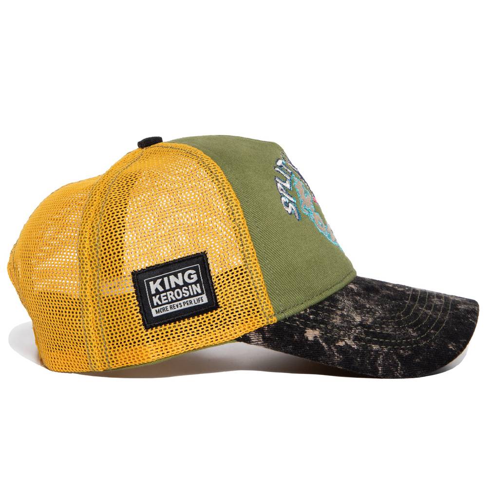 Queen Kerosin Trucker Cap «Split the Road» Große Rabatte