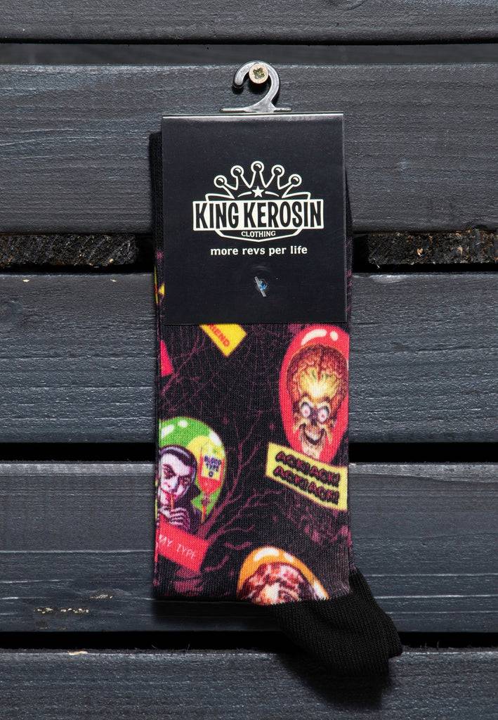 Queen Kerosin Socken «Monster Mashup» Limitierter Zeitrabatt