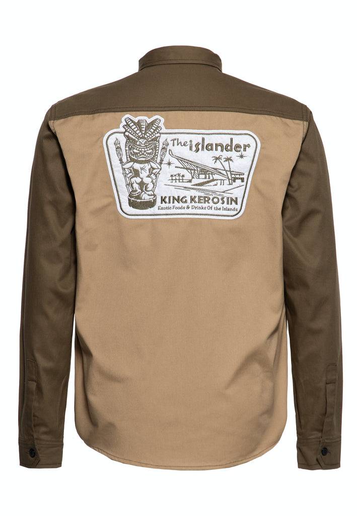Queen Kerosin Workwear Hemd Langarm «The Islander» Flash Sale