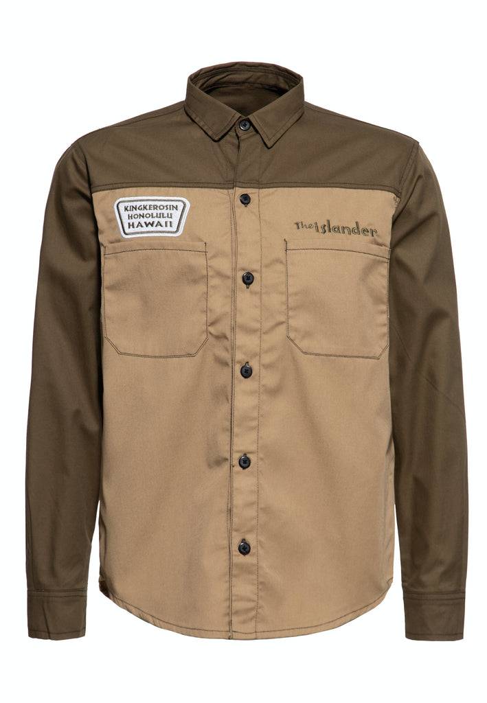 Queen Kerosin Workwear Hemd Langarm «The Islander» Flash Sale
