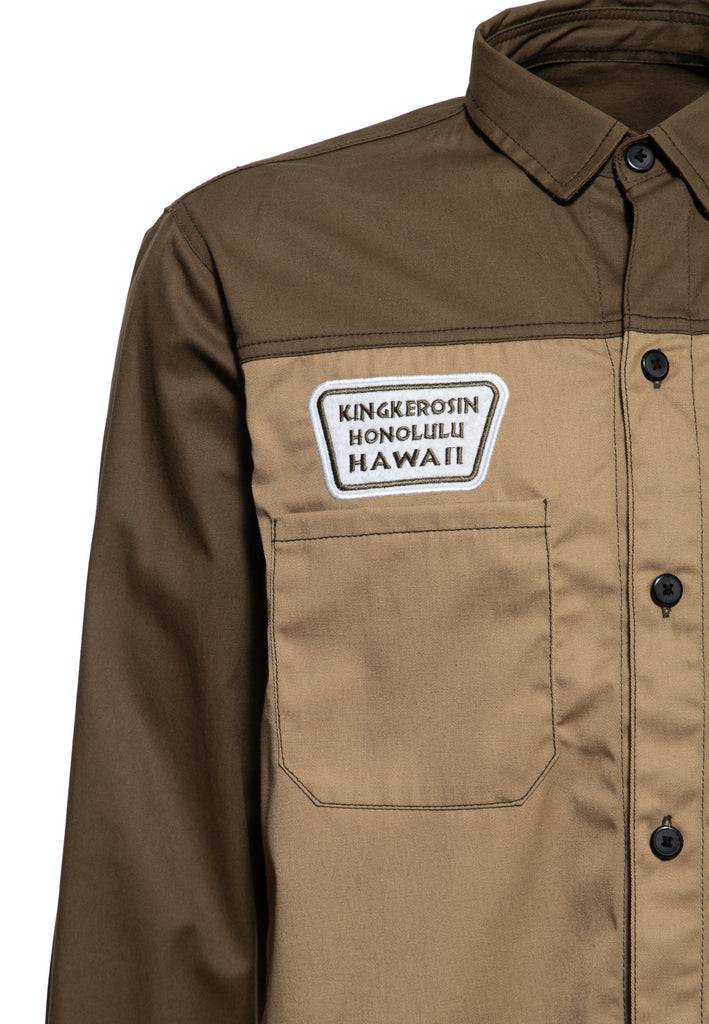 Queen Kerosin Workwear Hemd Langarm «The Islander» Flash Sale