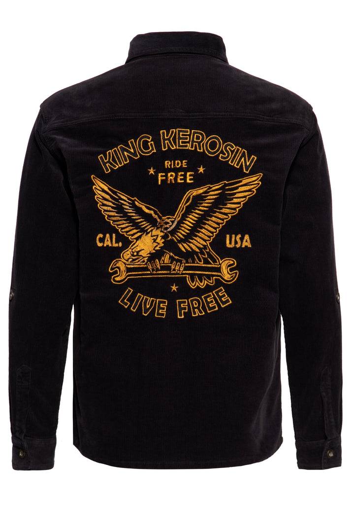 Queen Kerosin Workwear Hemd «Ride Free Live Free» Online Shopping