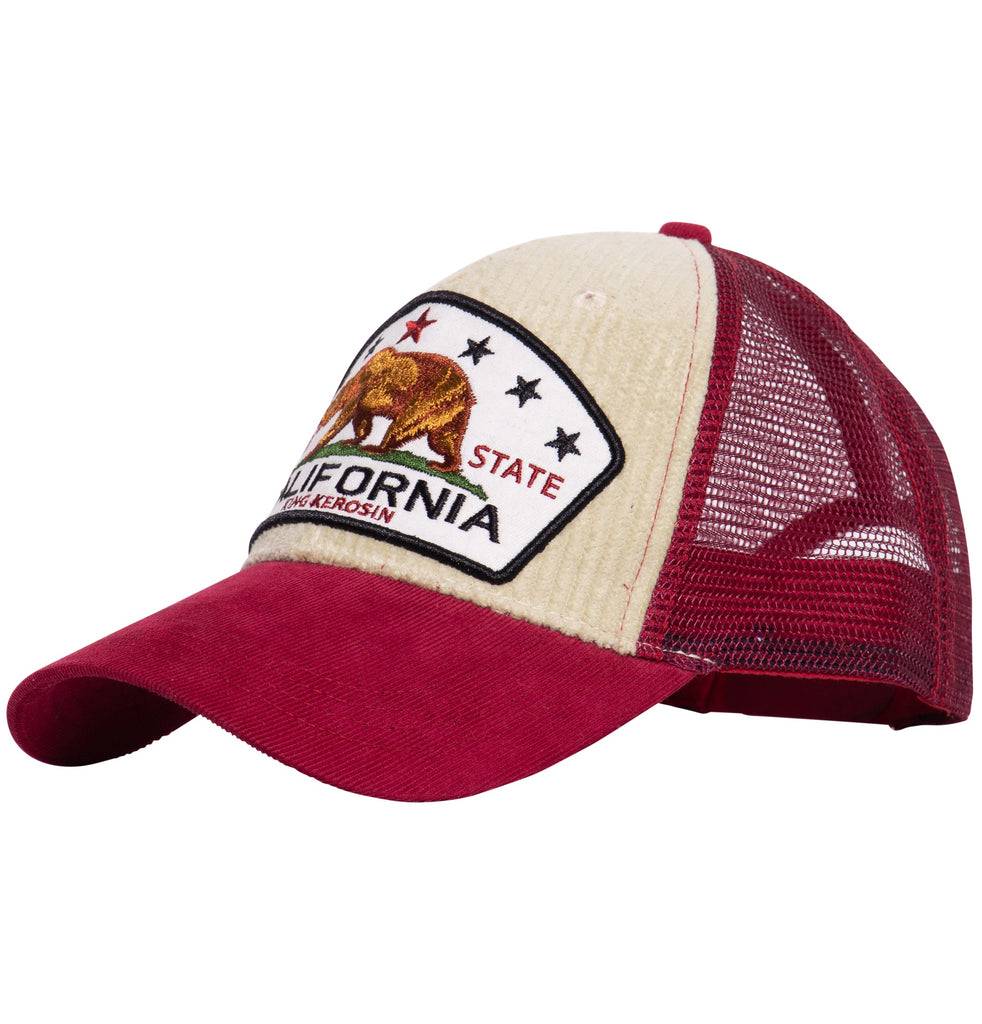 Queen Kerosin Trucker Cap mit Cord «California Bear» Black Friday