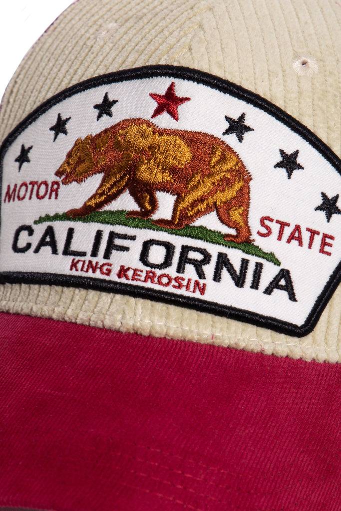 Queen Kerosin Trucker Cap mit Cord «California Bear» Black Friday