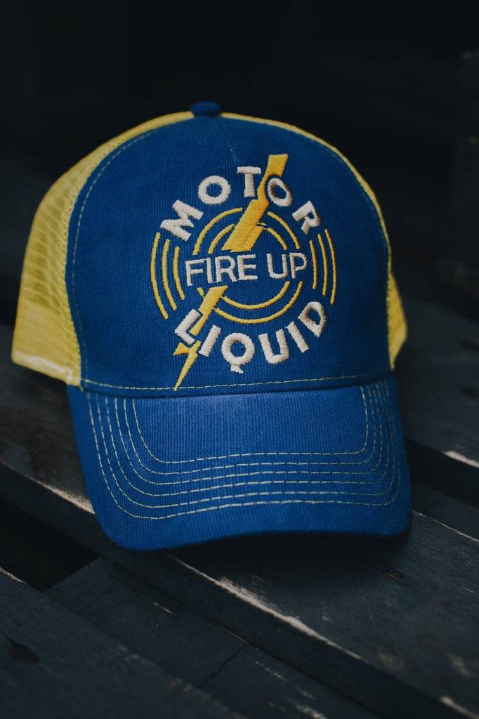 Queen Kerosin Trucker Cap aus Feincord mit kontrastierendem Mesh «Fire Up» Muttertagsangebot