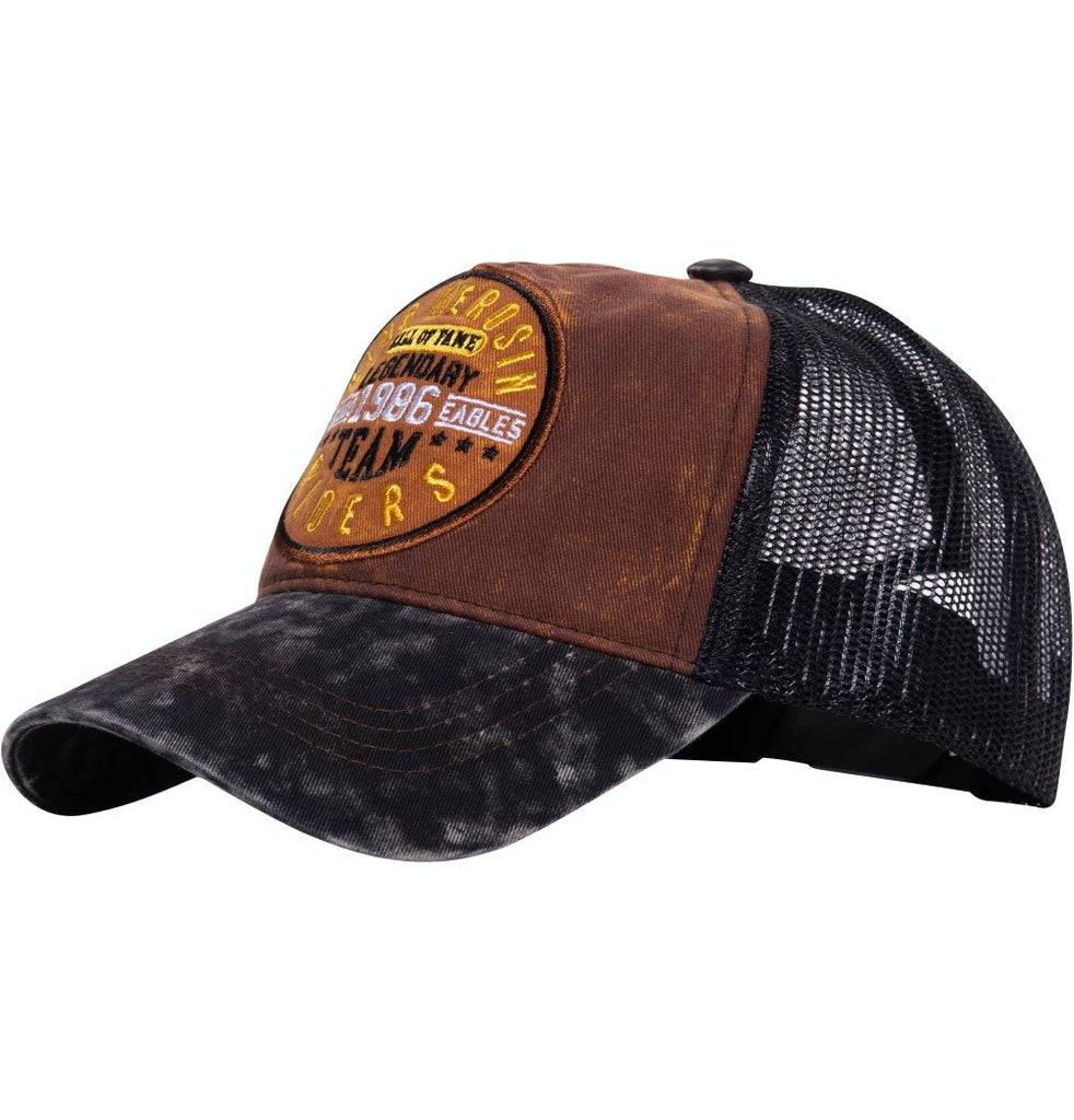 Queen Kerosin Trucker Cap mit Enzymwash und Stickerei «Legendary Team» Vatertagsangebot