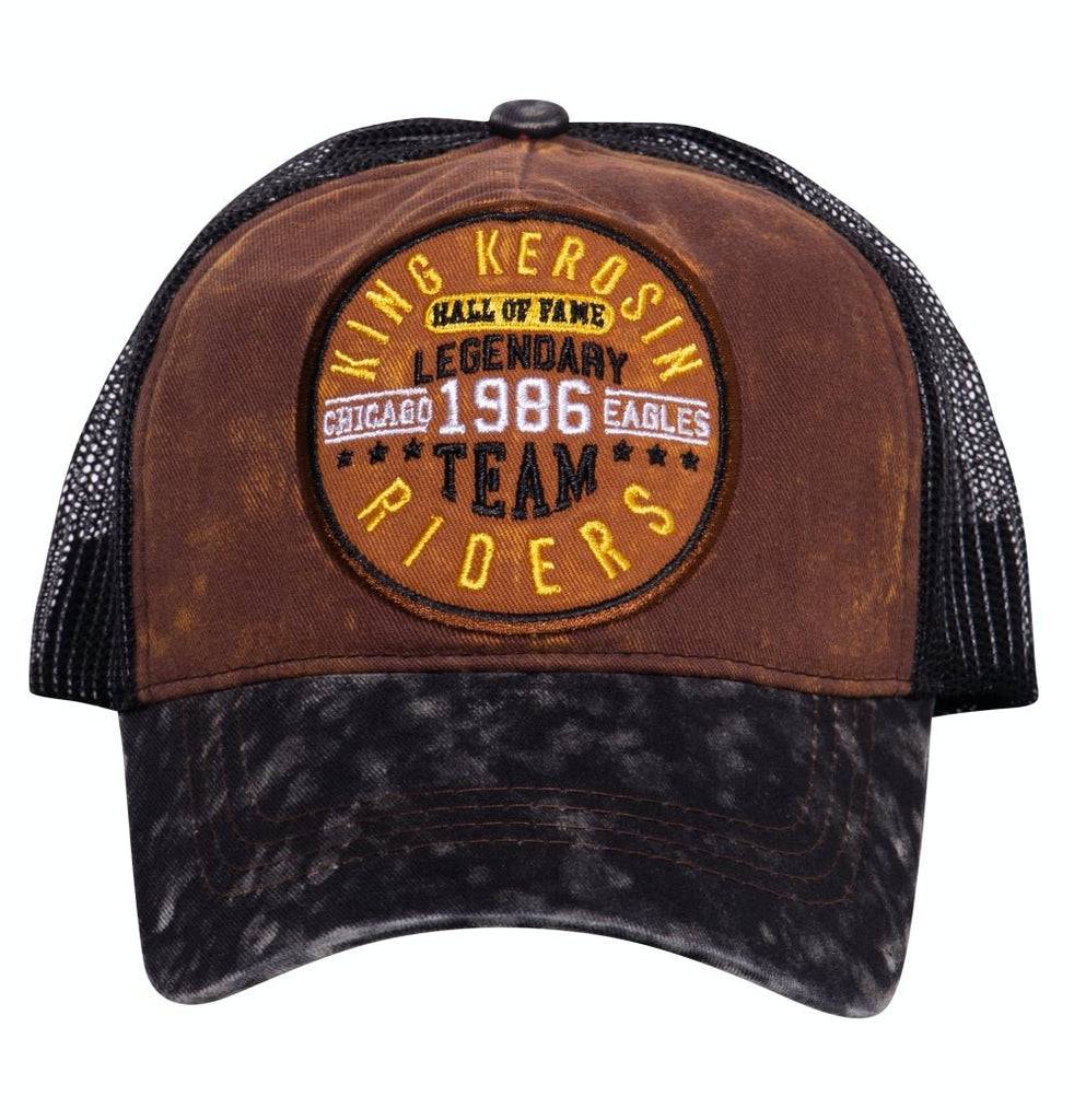 Queen Kerosin Trucker Cap mit Enzymwash und Stickerei «Legendary Team» Vatertagsangebot