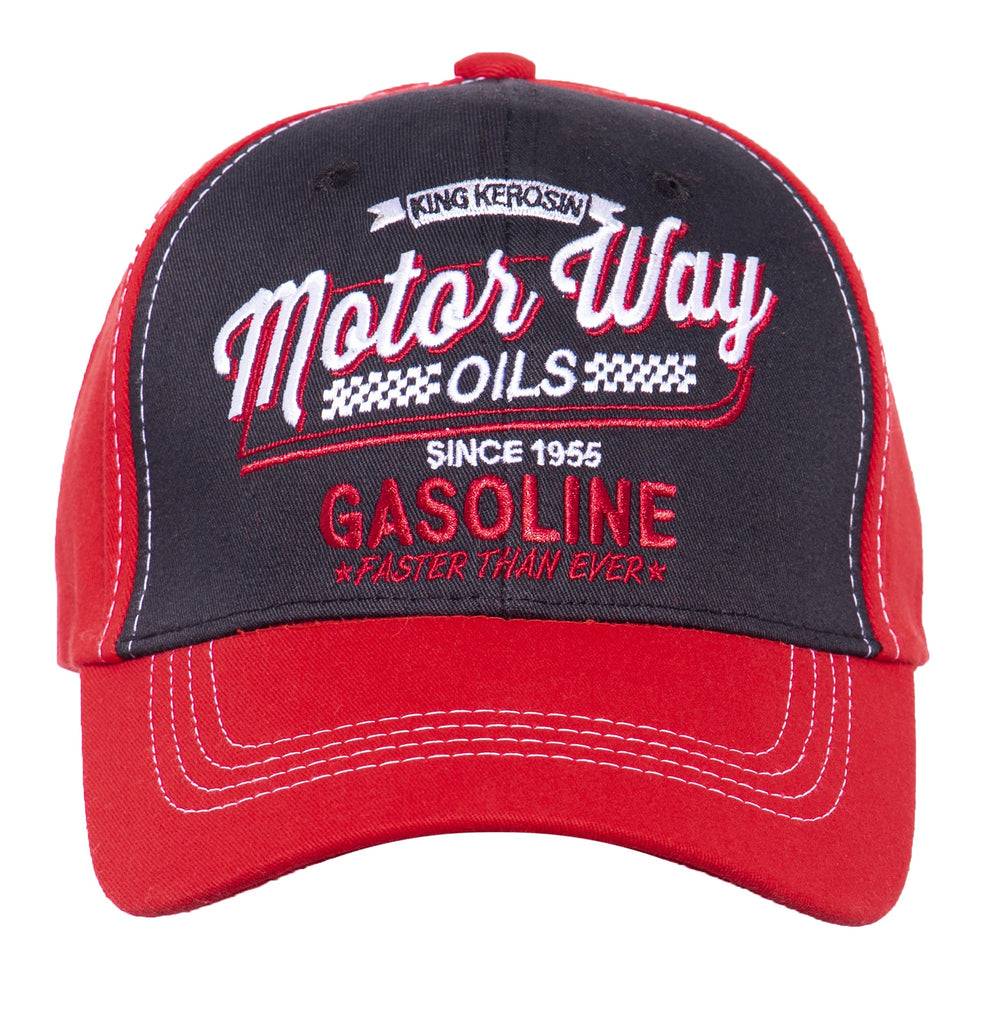 Queen Kerosin Baseball Cap mit Frontstickerei «Motor Way» Lagerräumung