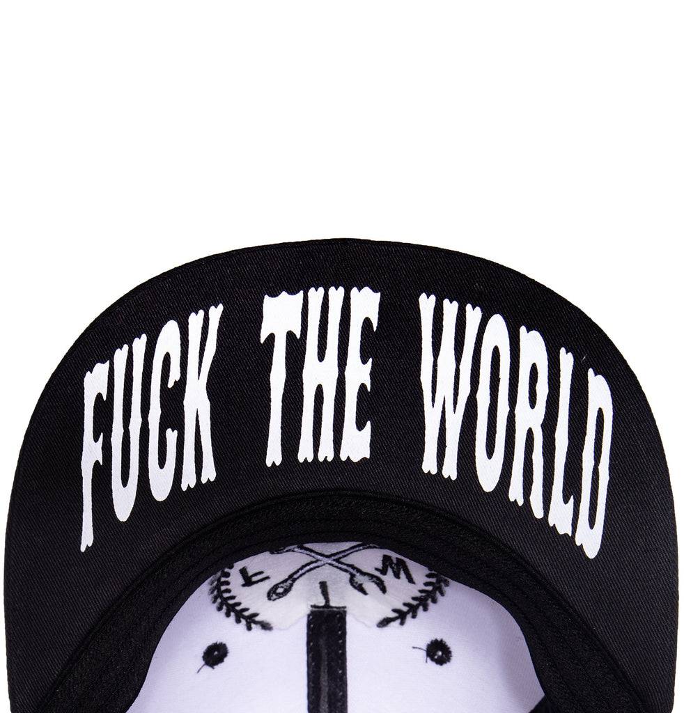 Queen Kerosin Snapback Cap mit Print auf der Schirmunterseite Gummizug «FTW» Top Angebot