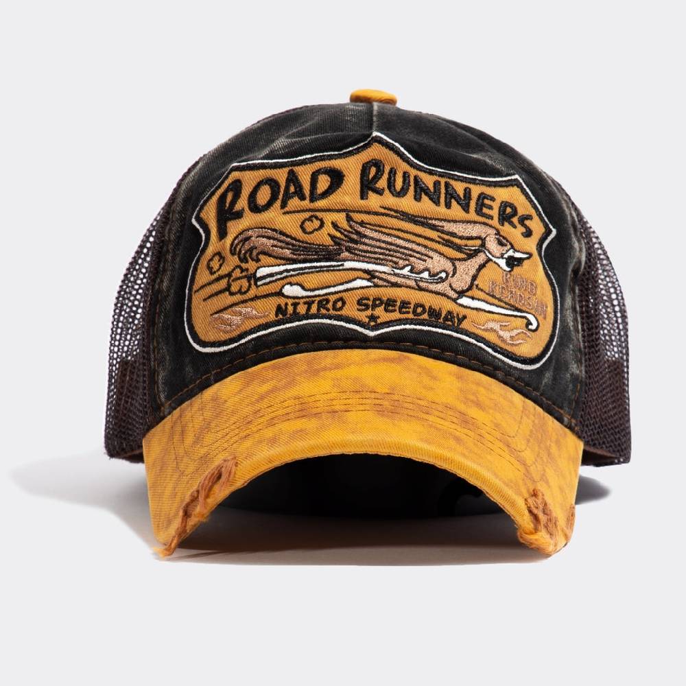 Queen Kerosin Trucker Cap im Used-Look «Road Runners» Online Outlet