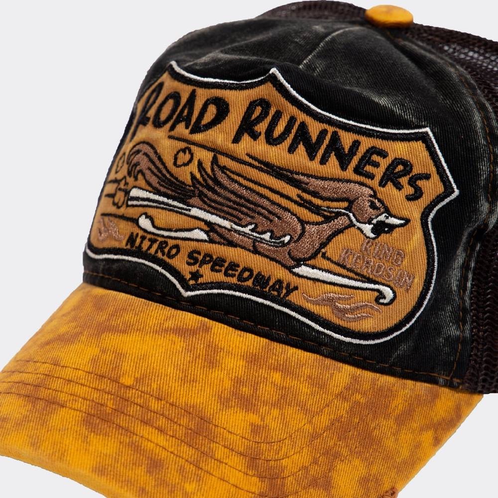 Queen Kerosin Trucker Cap im Used-Look «Road Runners» Online Outlet