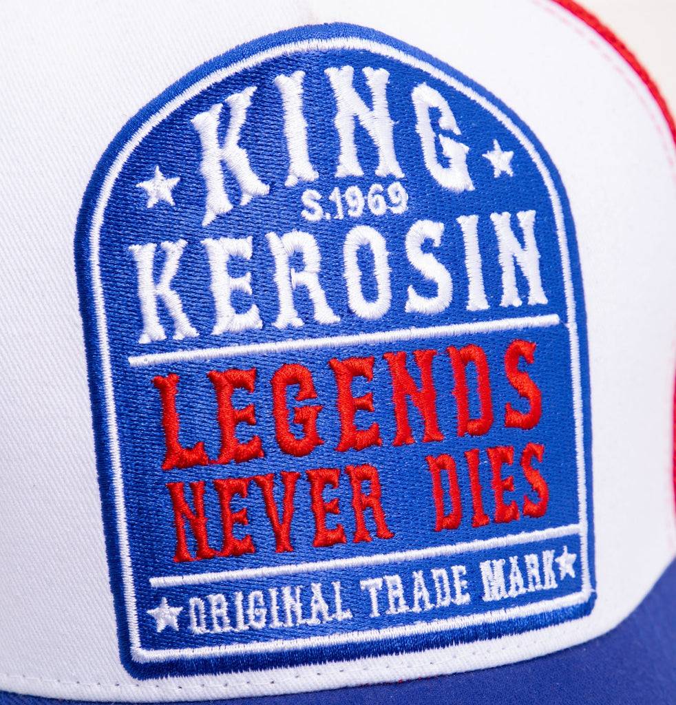Queen Kerosin Trucker Cap mit Mesh-Einsatz «Legends never die» Neuheiten