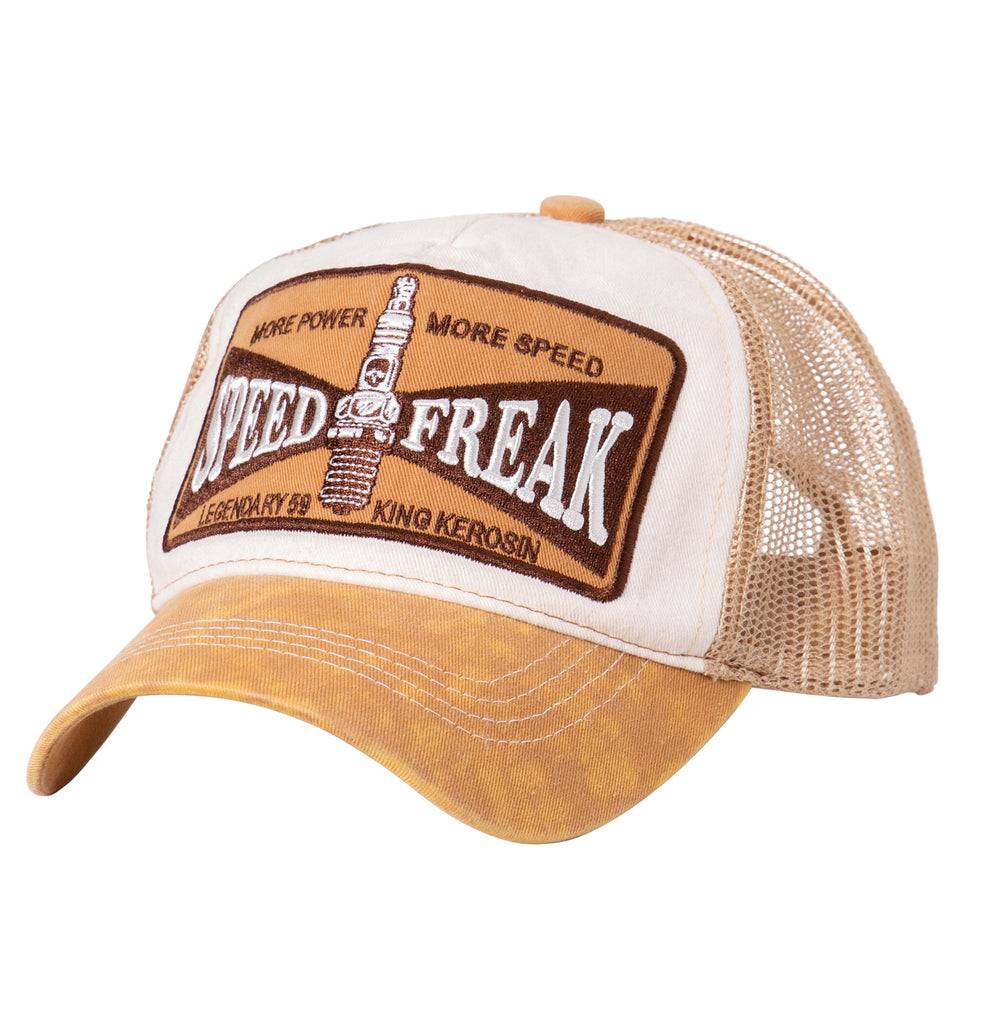 Queen Kerosin Trucker Cap in Used-Optik «Speed Freak» Saisonale Angebote