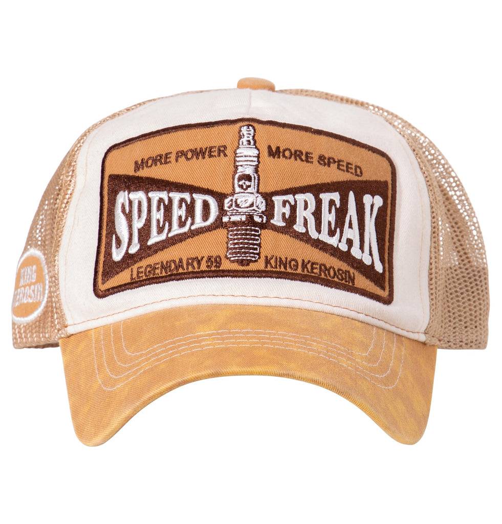 Queen Kerosin Trucker Cap in Used-Optik «Speed Freak» Saisonale Angebote