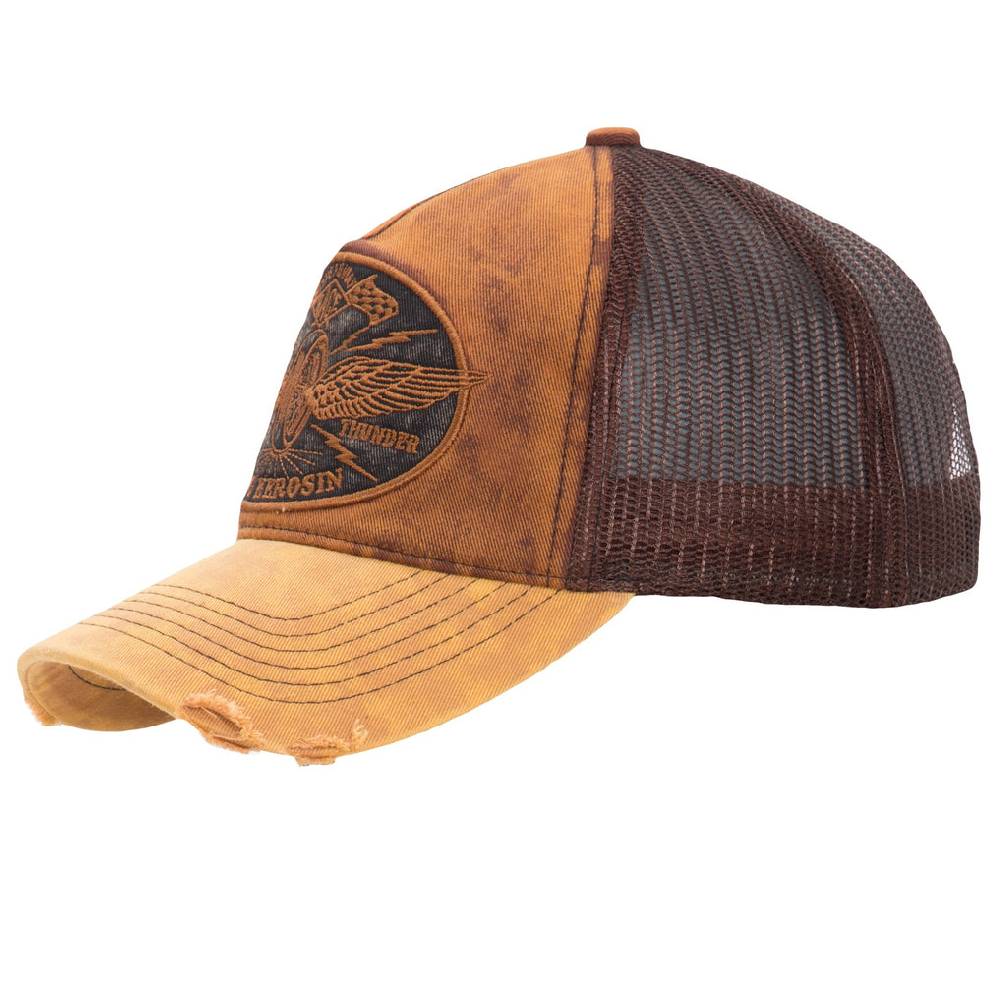 Queen Kerosin Trucker Trucker Cap im Vintage Jeans Look «Ride like Thunder» VIP-Rabatte