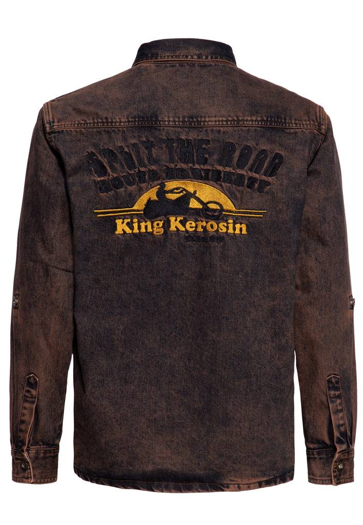 Queen Kerosin Workwear Hemd «Split The Road» Kostenlose Rückgabe