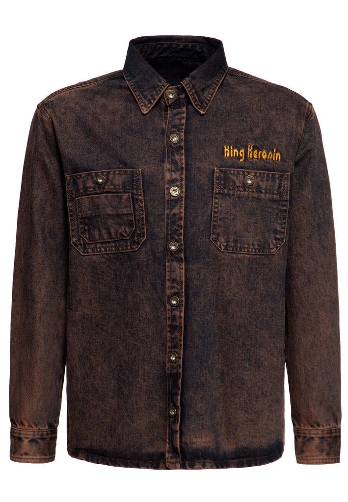 Queen Kerosin Workwear Hemd «Split The Road» Kostenlose Rückgabe