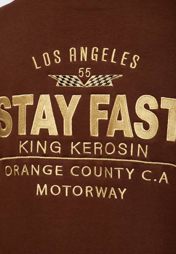 Queen Kerosin Kapuzen-Sweatjacke «Stay Fast» Bis zu 60% Rabatt