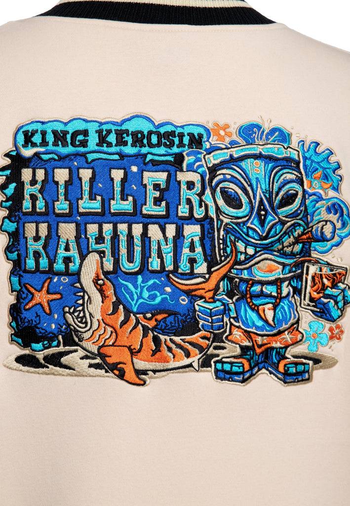 Queen Kerosin College Jacke «Killer Kahuna» Vierteljährliche Förderung