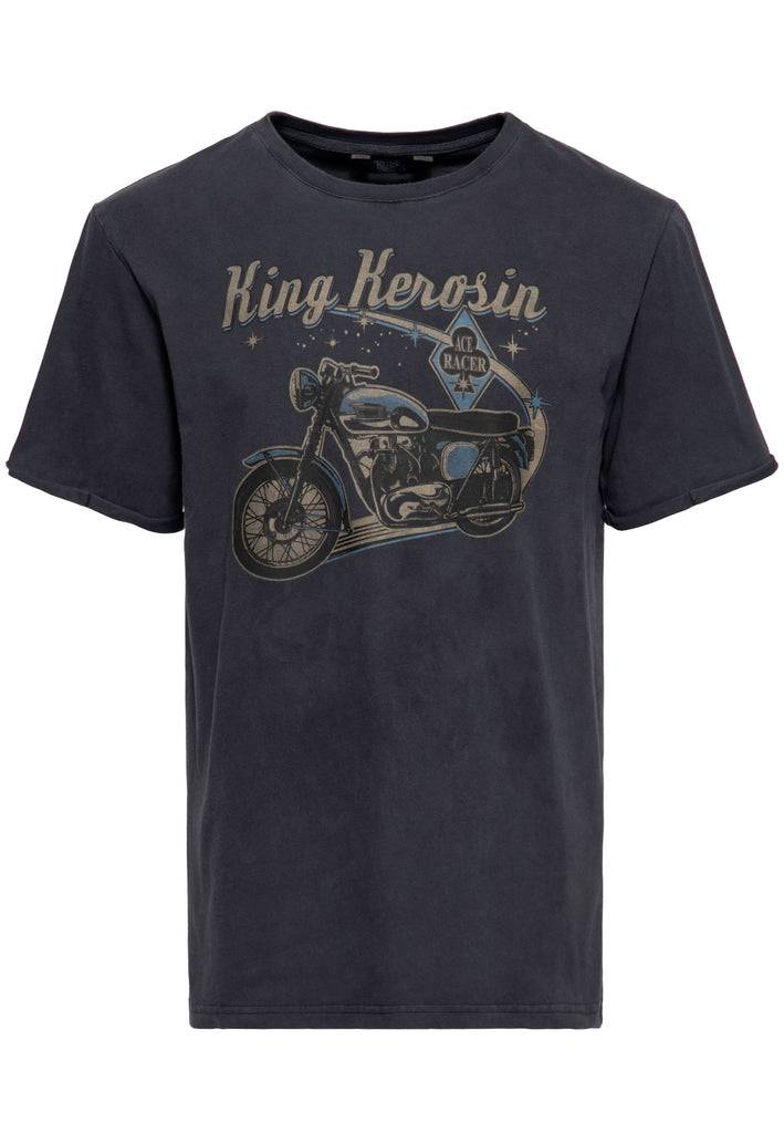 Queen Kerosin Print T-Shirt «Ace Racer» Super Rabatt