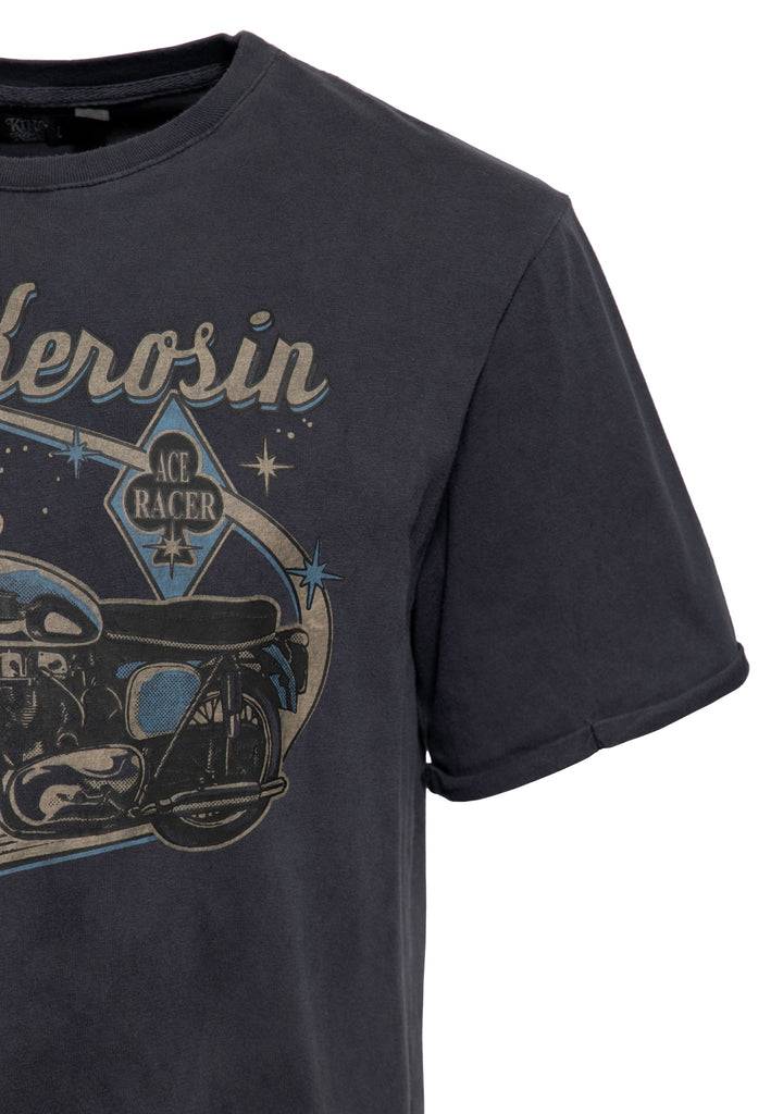 Queen Kerosin Print T-Shirt «Ace Racer» Super Rabatt
