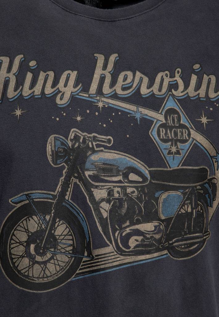 Queen Kerosin Print T-Shirt «Ace Racer» Super Rabatt
