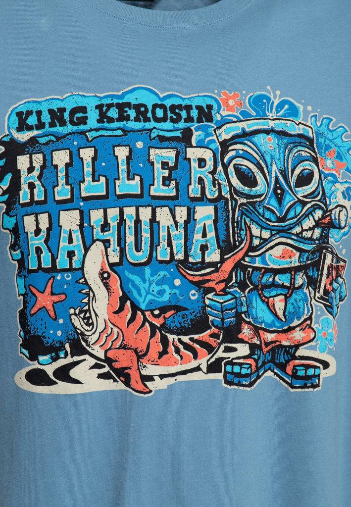 Queen Kerosin Print T-Shirt «Killer Kahuna» Black Friday Preise
