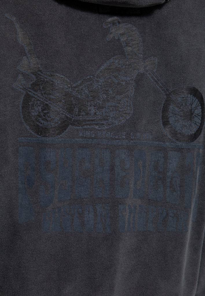 Queen Kerosin Acid washed Zip Hoodie «Psychedelic Custom Chopper» Hotsell