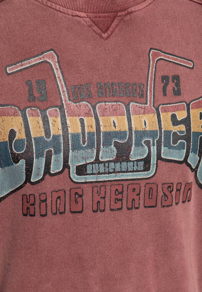 Queen Kerosin Acid Washed Pullover «Chopper 1973» im Angebot