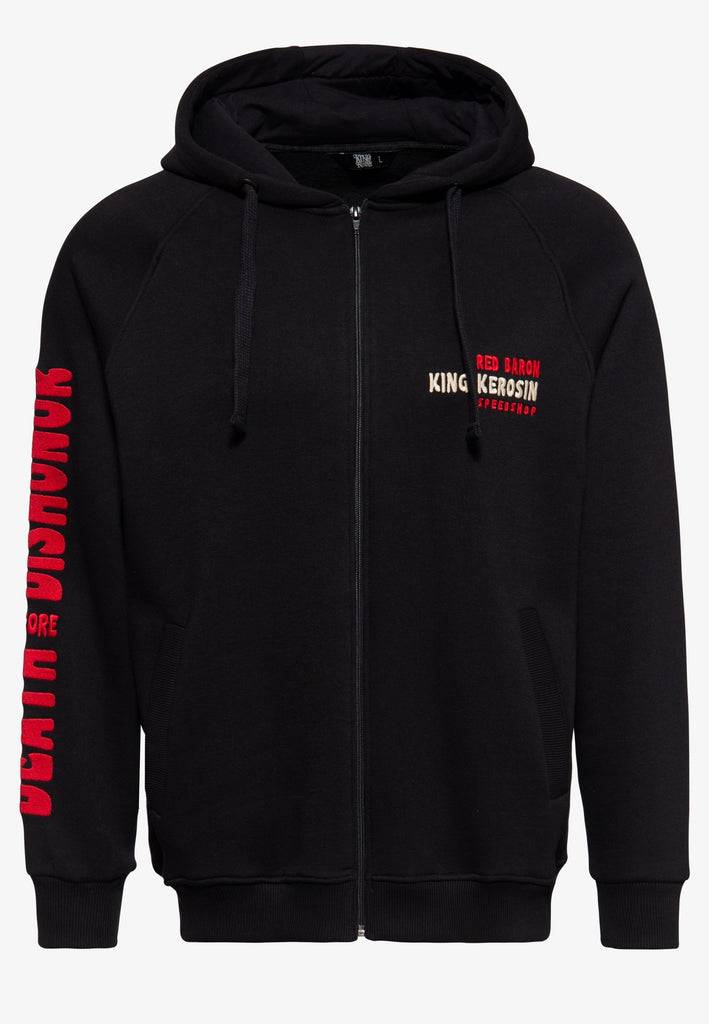 Queen Kerosin Sweatjacke «Red Baron» Schlussverkauf